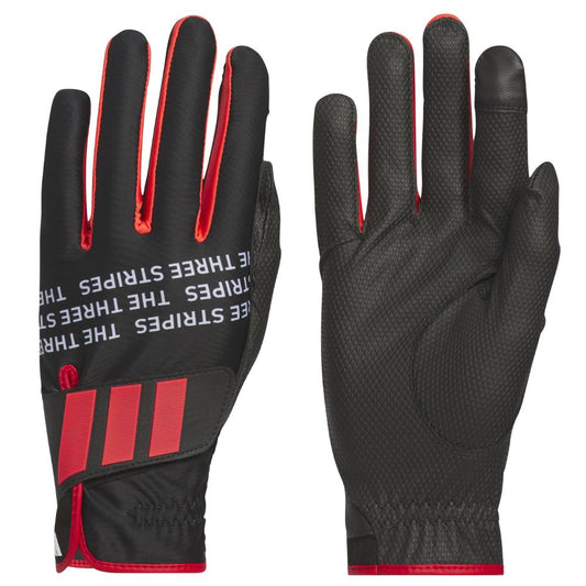 adidas Thermal Palm Wrap Golf Gloves 2025 - JM6723 S Black / Lucid Red