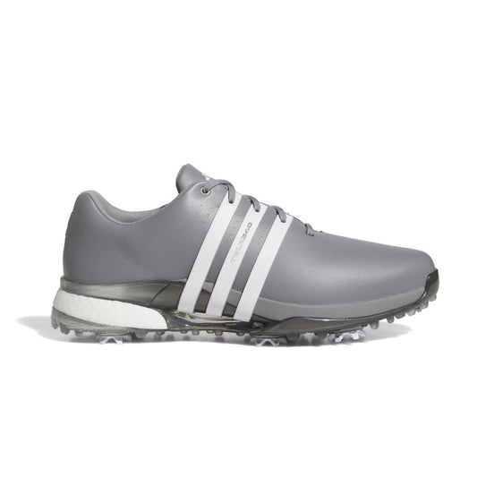 adidas Tour 360 Mens Leather Spiked Golf Shoes 2025 - JP8533 Grey Three / Preloved Violet 7
