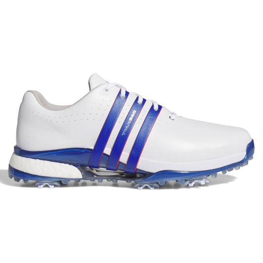adidas Tour360 24 Men's Spiked Golf Shoes 2026 - HQ0043 White / Royal Blue / Lucid Red 7