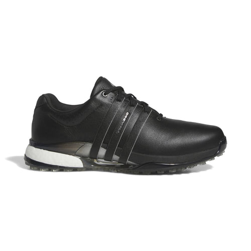 adidas Tour 360 Mens Leather Spikeless Golf Shoes 2025 - IH2196 Core Black / Silver Metallic 8