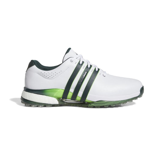 adidas Tour 360 Mens Leather Spikeless Golf Shoes 2025 - JH6268 White / Auroraivy / Lime Burst 8