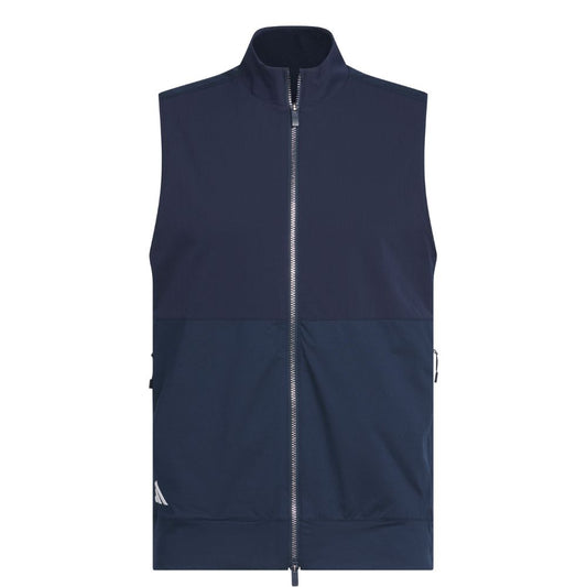 adidas Tour Full Zip Golf Gilet Vest 2025 - IK3061 Collegiate Navy M