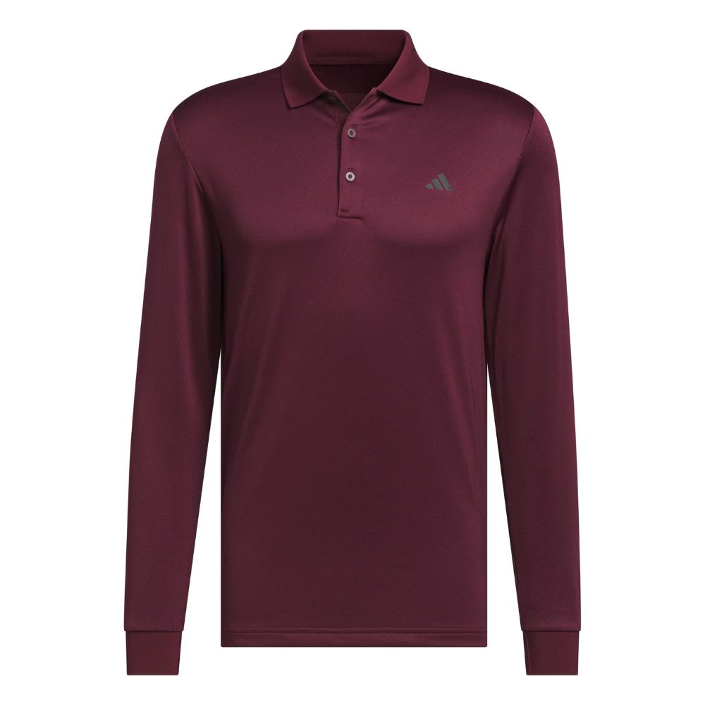 adidas Ultimate365 Cold Ready Long Sleeve Men's Golf Polo Shirt 2026 - HZ6852 Maroon M