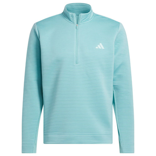 adidas Ultimate 365 DWR Textured 1/4 Zip Golf Pullover 2025 - JX7237 Mint Tone M
