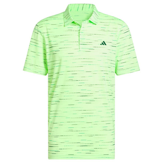 adidas Ultimate365 Mesh Print Mens Golf Polo Shirt 2025 - KA7907 Lime Burst M