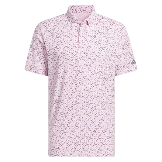 adidas Ultimate 365 Micro Argyle Golf Polo Shirt 2025 - JL5272 Clear Pink / Preloved Violet M