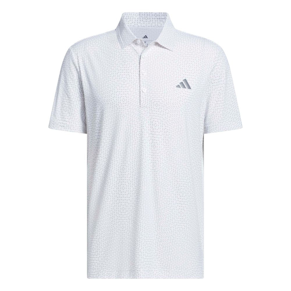 adidas Ultimate365 Tour Cool Feel Deco Men's Golf Polo 2026 - KS5780 White / Grey Two M