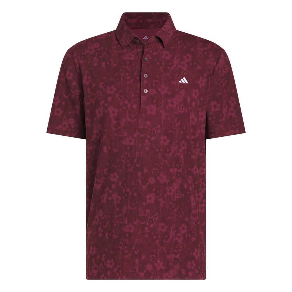 adidas Ultimate365+ Climacool Butterspun Mighty Blossom Print Men's Golf Polo 2026 - KU1176 Marron M