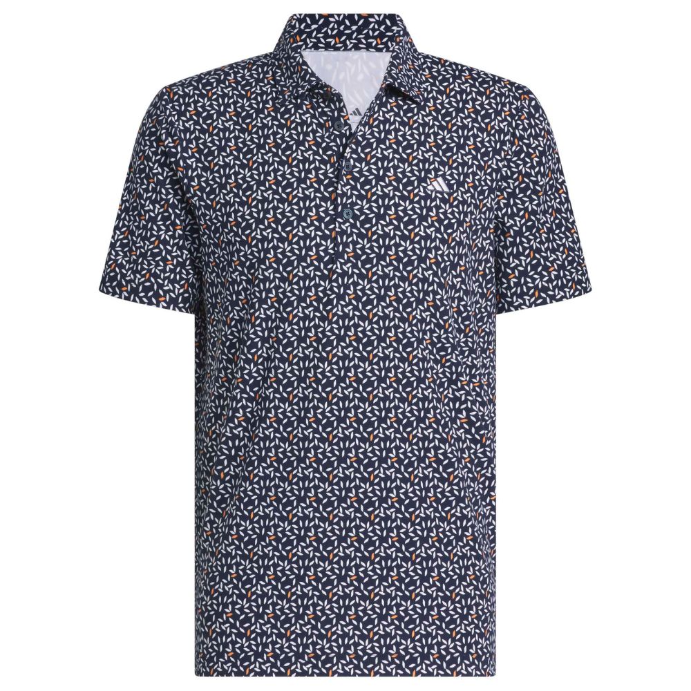 adidas Ultimate365+ Soft Print Men's Golf Polo 2026 - KF0350 Collegiate Navy / White M