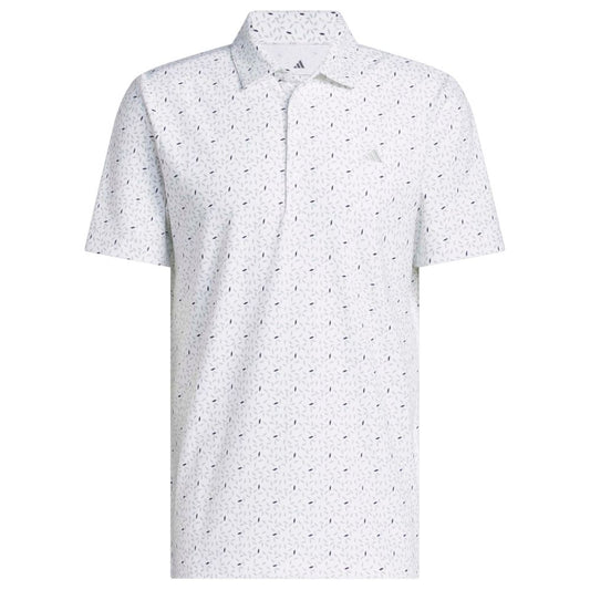 adidas Ultimate365+ Soft Print Men's Golf Polo 2026 - KE8343 White / Wonder Sage M