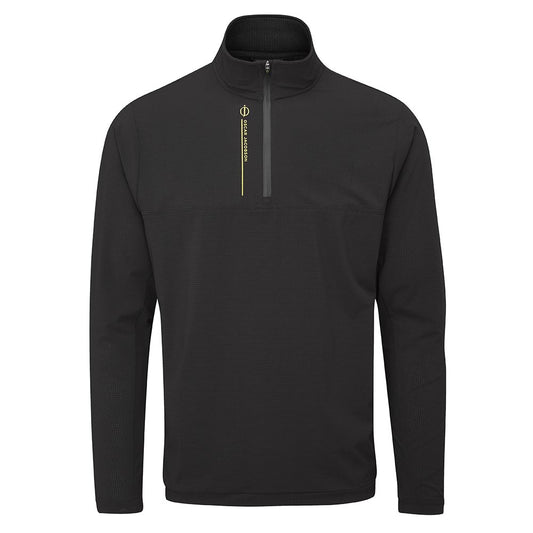 Oscar Jacobson Austin 1/4 Zip Golf Midlayer Pullover Top Black M 