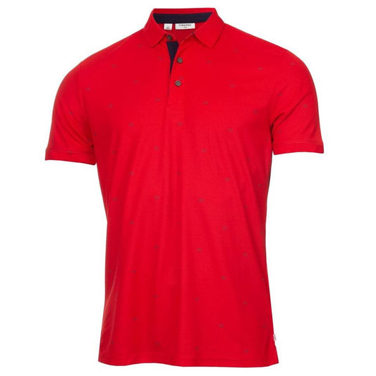 Calvin Klein Golf Monogram Polo Shirt CKMS24882 Red Red M 