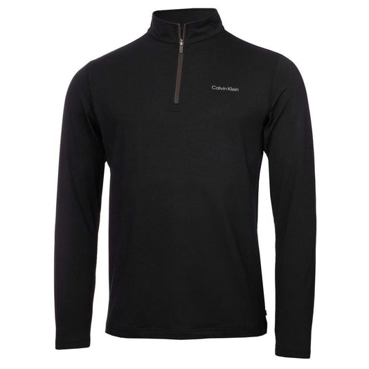 Calvin Klein Newport 1/2 Zip Pullover Golf Top 2024 C9924 - Black Black M