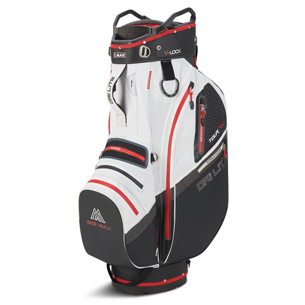 Big Max Dri Lite V4 Organiser Golf Cart Bag Black / White / Red  