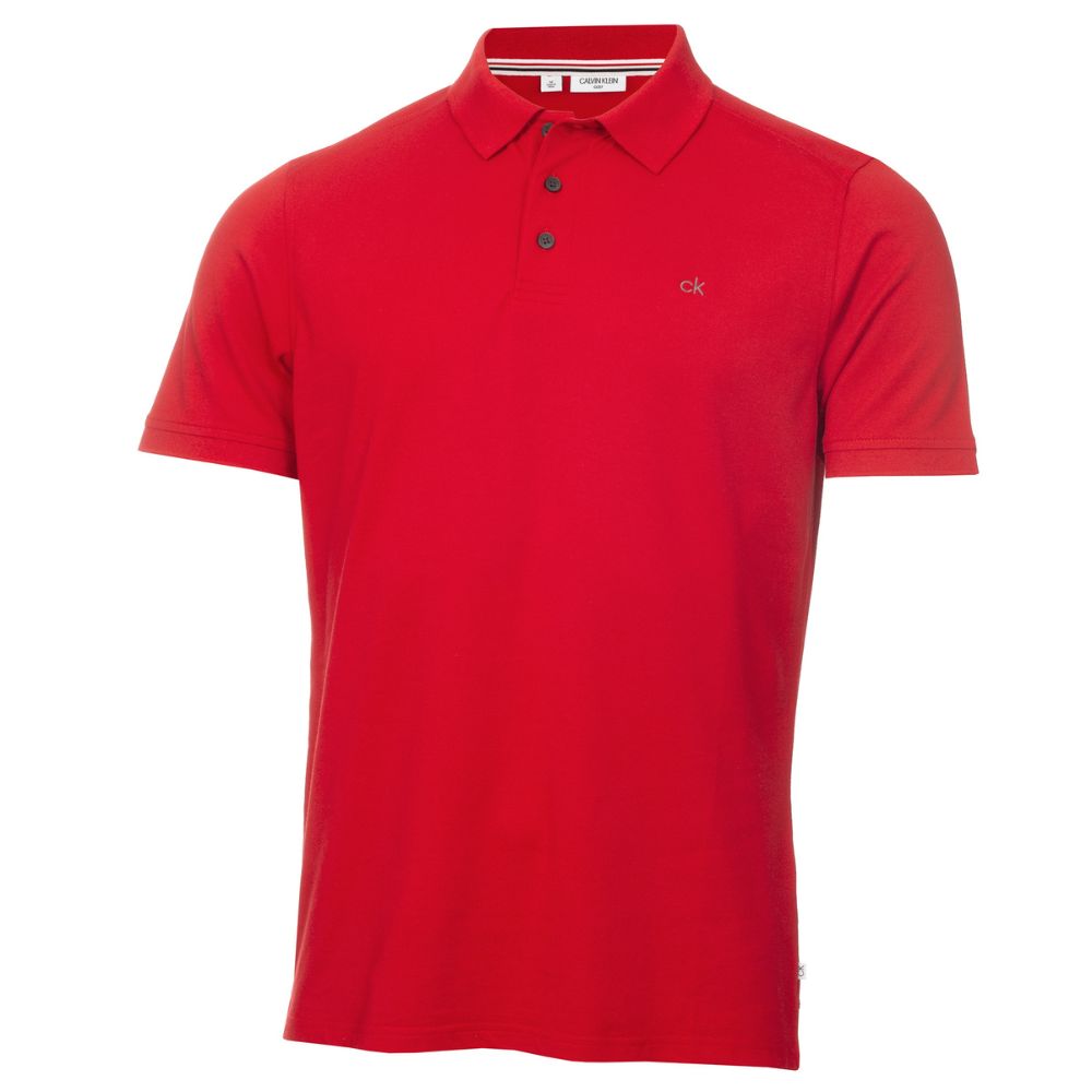 Calvin Klein Campus Mens Golf Polo Shirt C9429 Red S 