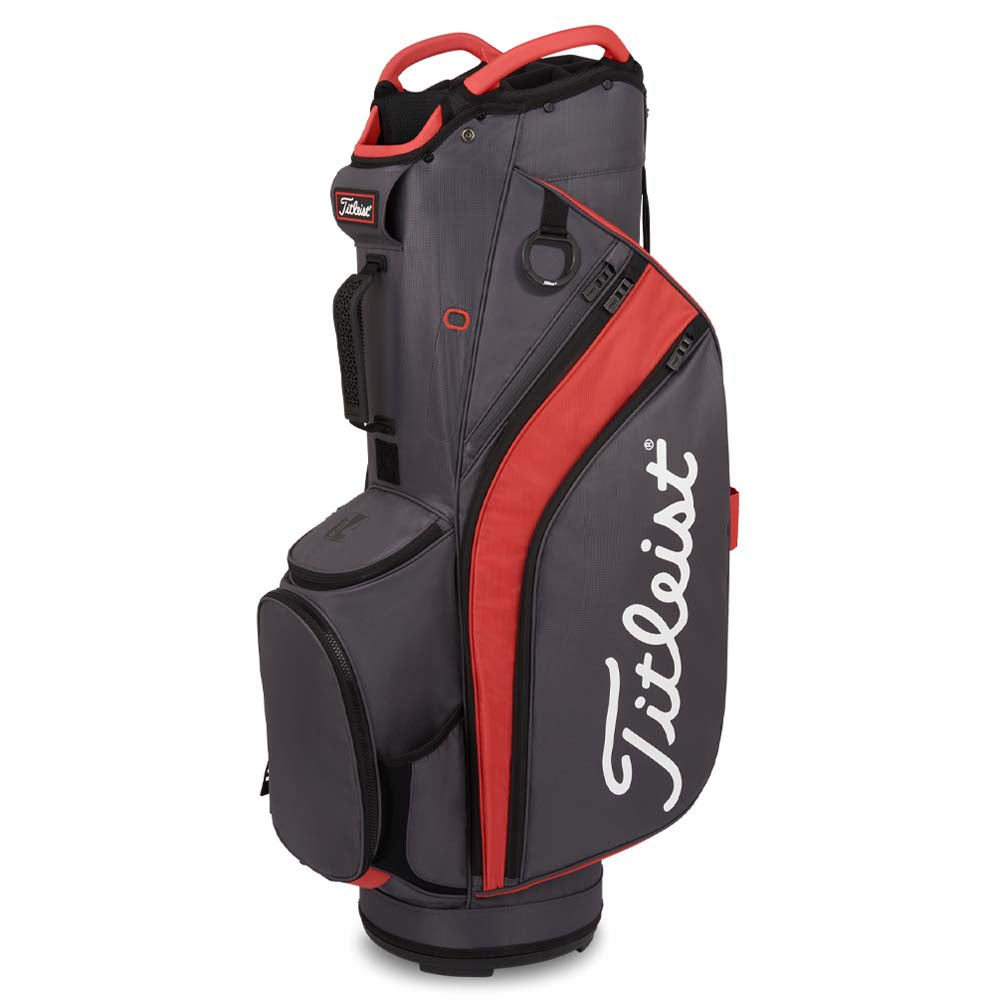 Titleist Golf Cart 14 Way Cart Bag Graphite/Island Red/Black  
