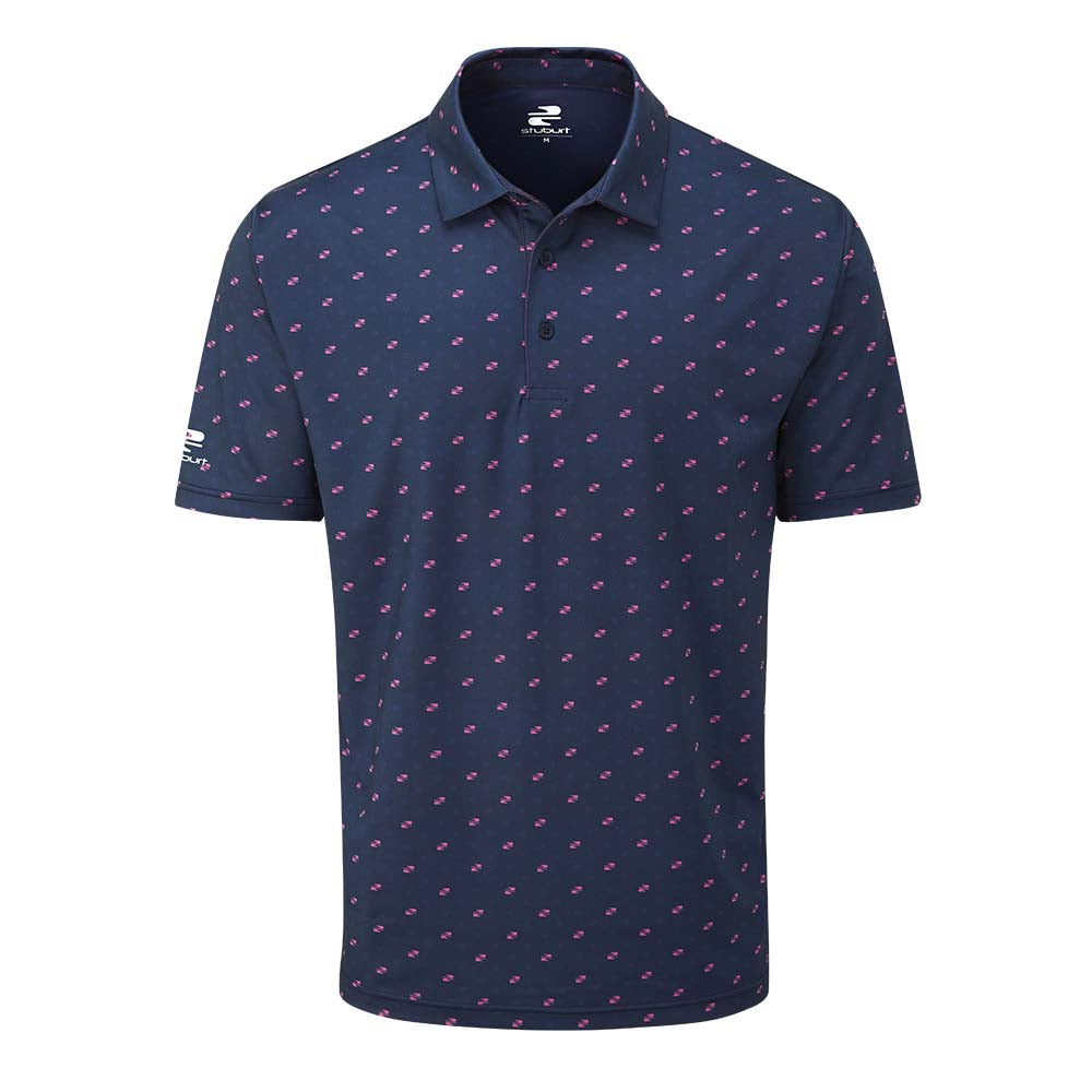 Stuburt Cuckoo Mens Golf Polo Shirt 2025 - Fuchsia Bermuda Grass S