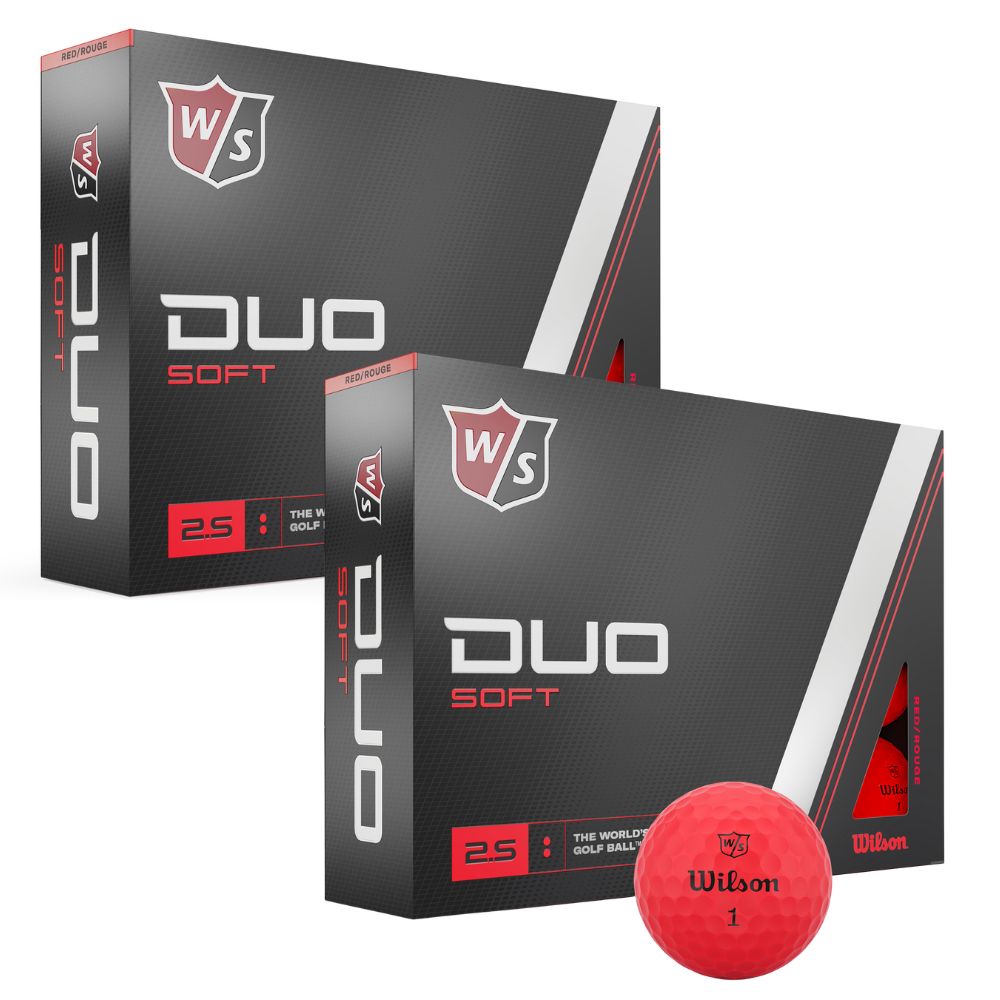 Wilson Staff Duo Soft 2.5 Golf Balls - Buy One Get One Half Price Red  