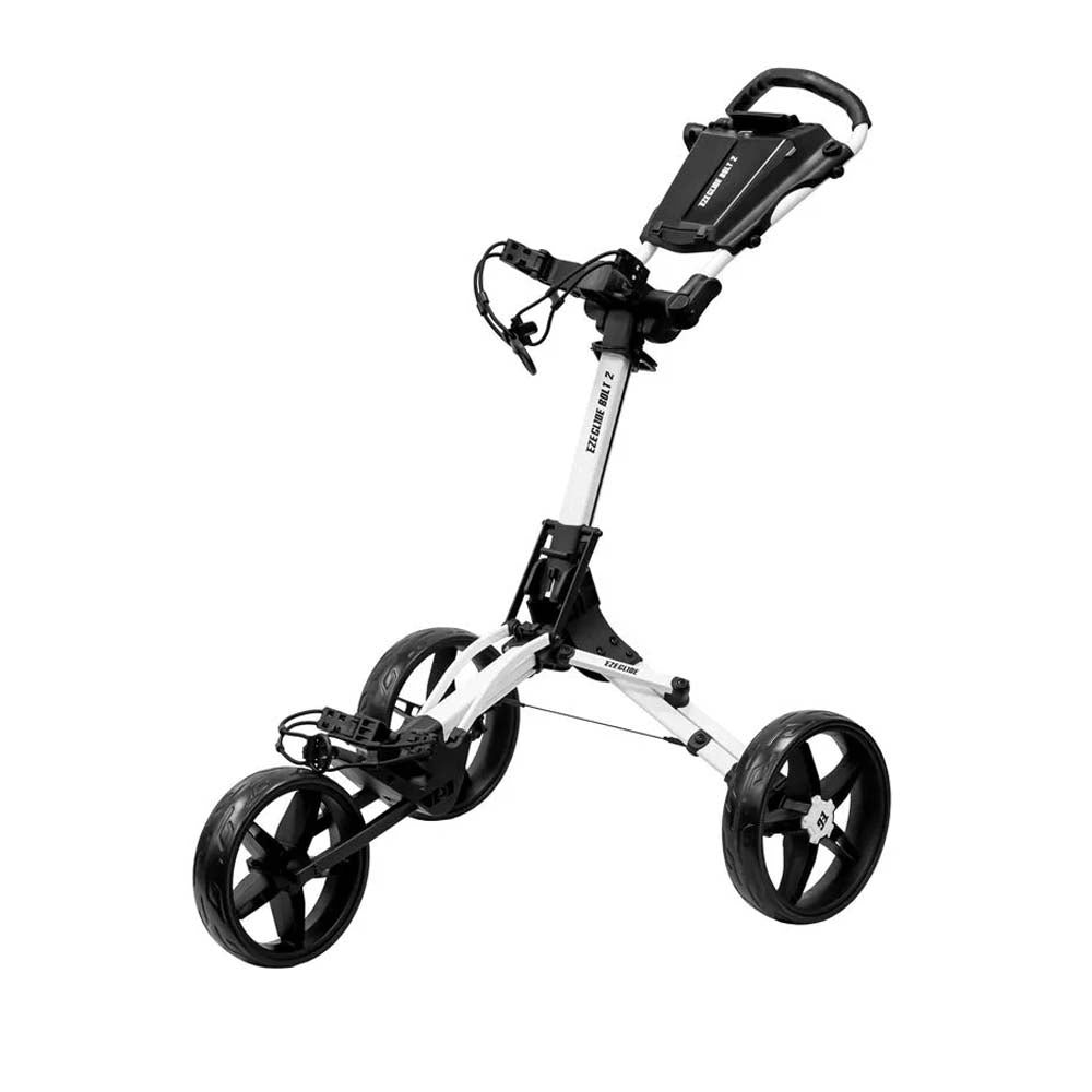 EZE Glide Bolt 2 3 Wheel Golf Trolley White / Black