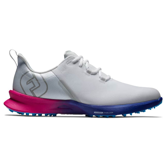 Footjoy Fuel Sport Mens Spikeless Golf Shoes 55455 White / Pink / Blue  55455 7 