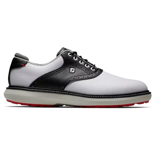 Footjoy Traditions Mens Spikeless Golf Shoes White / Navy Blue 57927 7 