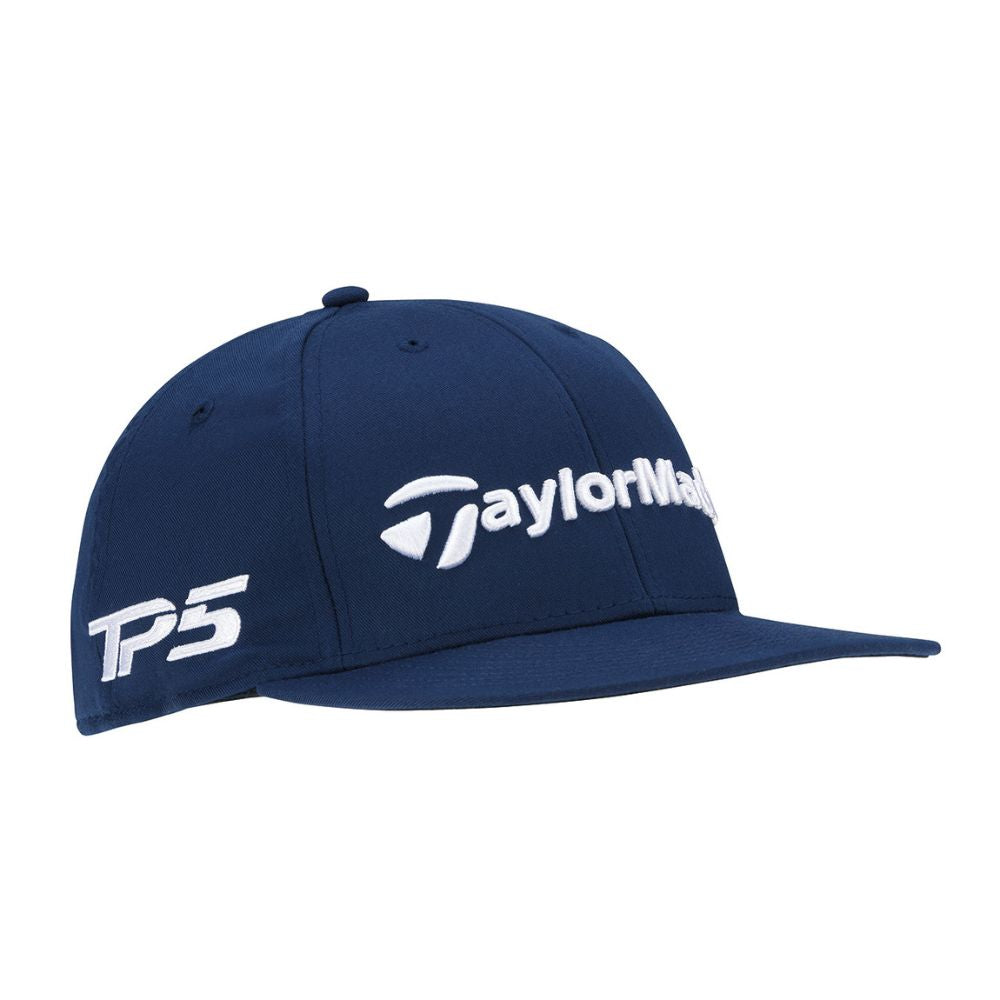 TaylorMade Golf Flat Bill Snap Back Cap Qi10 TP5 2024 - Navy   