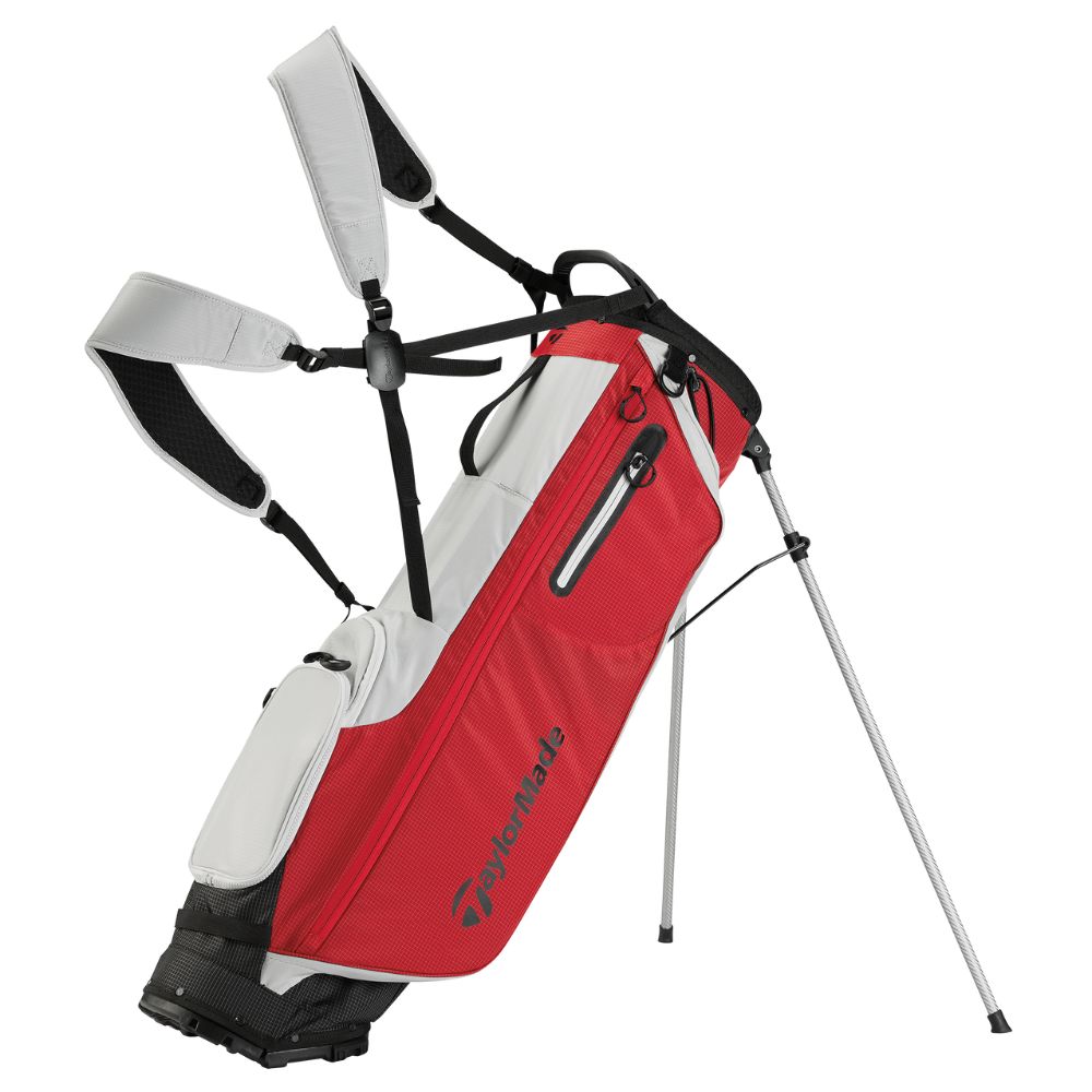TaylorMade Golf FlexTech Super Lite Bag 2024 - Silver Red Silver / Red  
