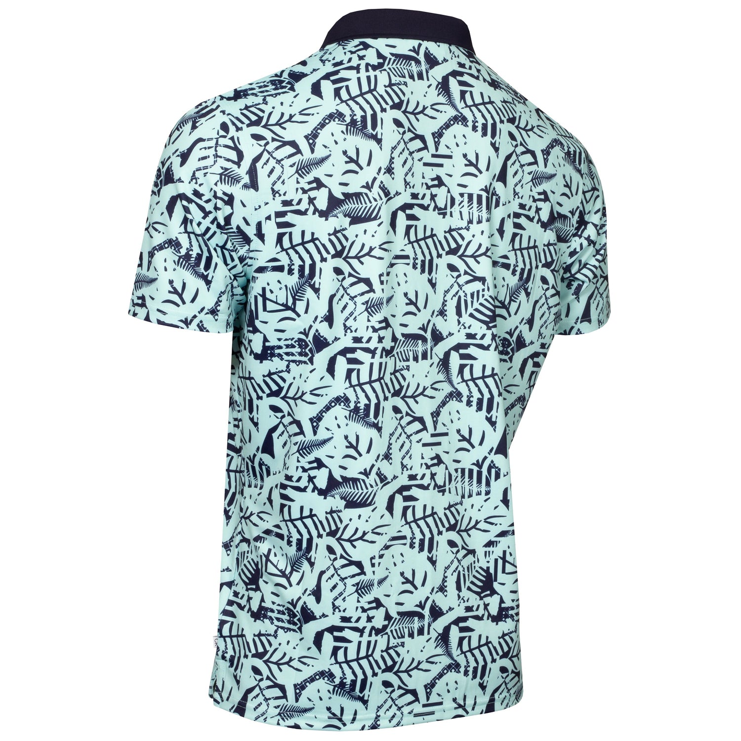 Calvin Klein Golf Abstract Print Polo Shirt CKMS24879 - Aqua   