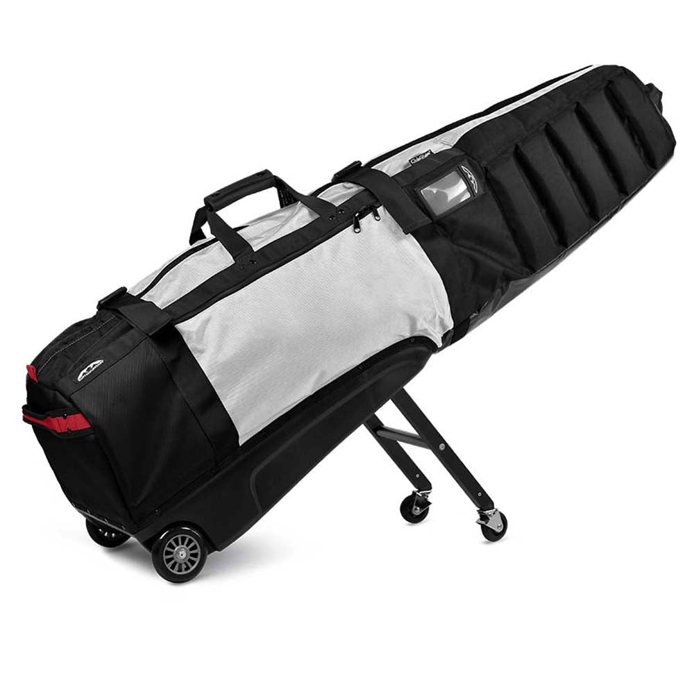 Sun Mountain ClubGlider Meridian Wheeled Golf Travel Bag Black/White/Red  