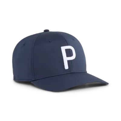 PUMA Heritage P Tech Golf Cap 2026 - Deep Navy / White Glow