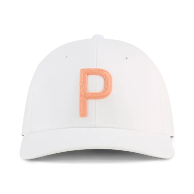 PUMA Heritage P Tech Golf Cap 2026 - Warm White / Melon Glow Warm White / Melon Glow