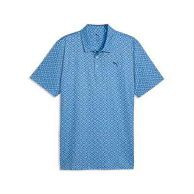 PUMA MATTR Scallop Men's Golf Polo Shirt 2026 - Team Light Blue / Deep Navy Team Light Blue-Deep Navy M