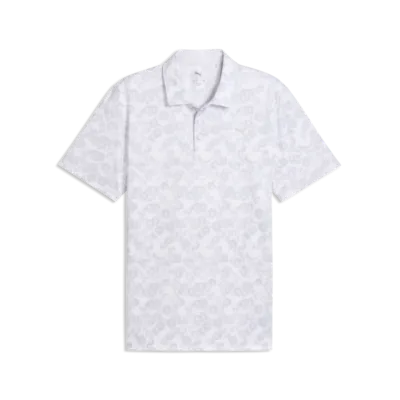 PUMA Pure 2.0 Floral Men's Golf Polo Shirt 2026 - White Glow White Glow M