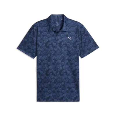 PUMA Pure 2.0 Floral Men's Golf Polo Shirt 2026 - Deep Navy Deep Navy M