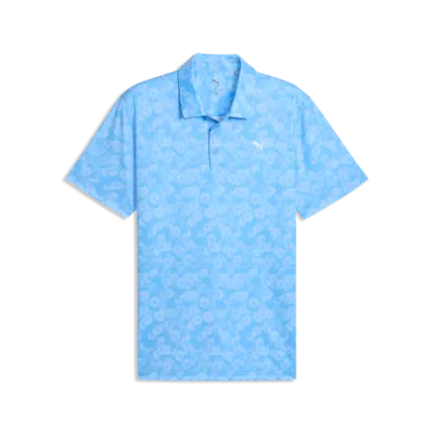 PUMA Pure 2.0 Floral Men's Golf Polo Shirt 2026 - Team Light Blue Team Light Blue M