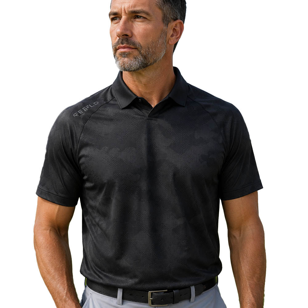 Reflo Duoro Short Sleeve Golf Polo Shirt - Stone Grey Stone Grey S