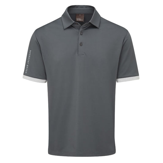 Oscar Jacobson Riviera Tour Golf Polo Shirt 2024 - Pewter Pewter M 
