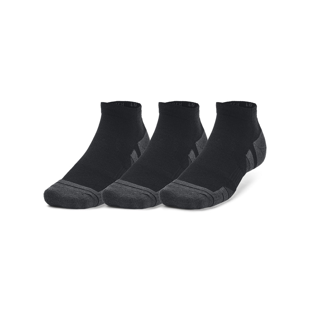 Under Armour UA Performance Tech Unisex 3-Pack Low Cut Socks Unisex 3 Pairs Black-Black-Jet Gray Medium