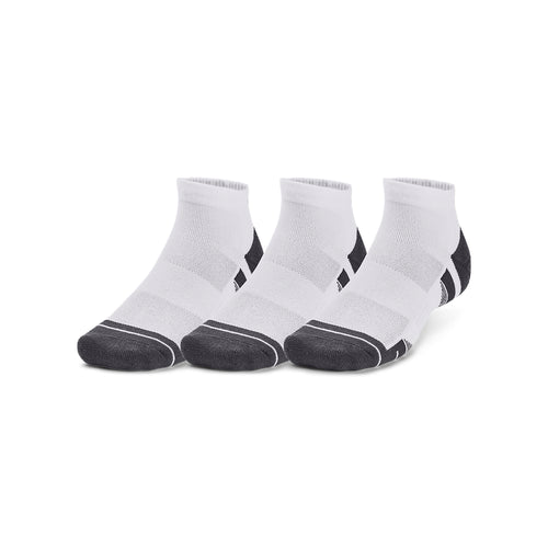 Under Armour Performance Tech Low 3 Pack Golf Socks - 1379504 White/White/Jet Grey 100 Medium
