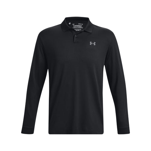 Under Armour Golf Performance 3.0 Long Sleeve Mens Polo Shirt - 1379728-001 Black / Pitch Gray 001 M