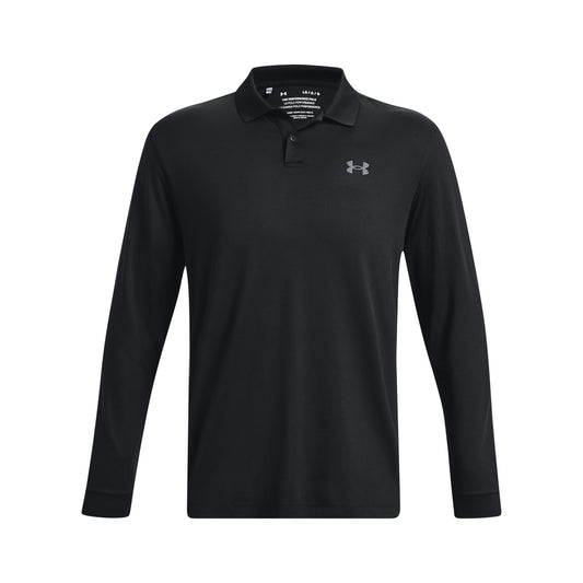 Under Armour Golf Performance 3.0 Long Sleeve Mens Polo Shirt - 1379728-001 Black / Pitch Gray 001 M
