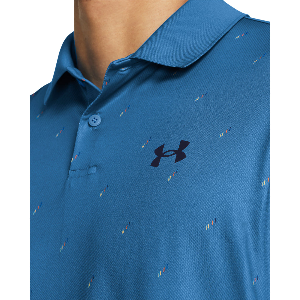 Under Armour Performance 3.0 Printed Golf Polo Shirt 1377377-407   