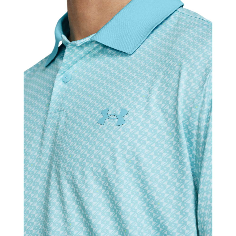 Under Armour Performance 3.0 Printed Golf Polo Shirt 1377377-915   