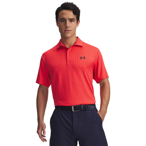 Under Armour UA Playoff 3.0 Golf Polo Shirt 2025 - 1378677-713 Racer Red / Black / Racer Red 713 M