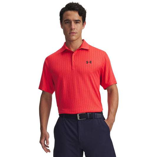 Under Armour UA Playoff 3.0 Golf Polo Shirt 2025 - 1378677-713 Racer Red / Black / Racer Red 713 M