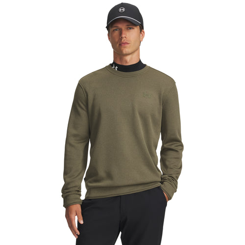 Under Armour Sweater Fleece Mens Crew Golf Top 2025 - 6003723 390 Marine OD Green / Marine OD Green 390 M