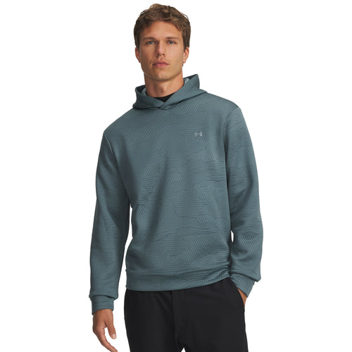 Under Armour Drive Jacquard Mens Golf Hoodie 2025 - 6003724-587 Jasper Blue / Jasper Blue 587 M