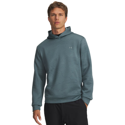 Under Armour Drive Jacquard Mens Golf Hoodie 2025 - 6003724-587 Jasper Blue / Jasper Blue 587 M