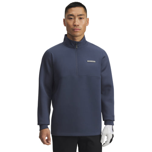 Under Armour Drive Pro Hybrid 1/2 Zip Mens Golf Top 2025 - 6005666 044 Downpour Grey / Black 044 M