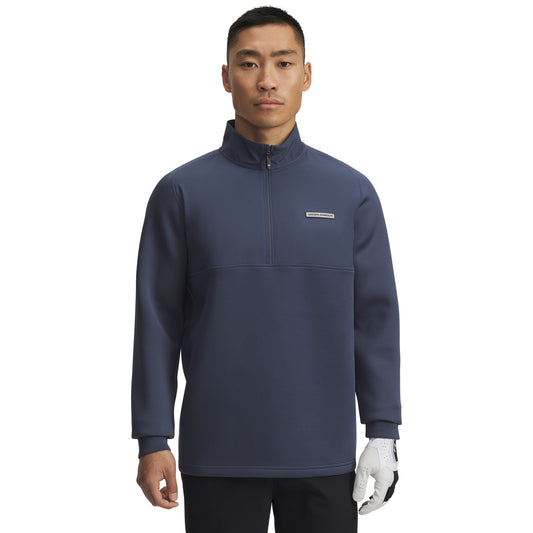 Under Armour Drive Pro Hybrid 1/2 Zip Mens Golf Top 2025 - 6005666 044 Downpour Grey / Black 044 M